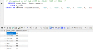 Oracle: uso do DECODE no SQL com exemplos e explicações - DBA Sobrinho