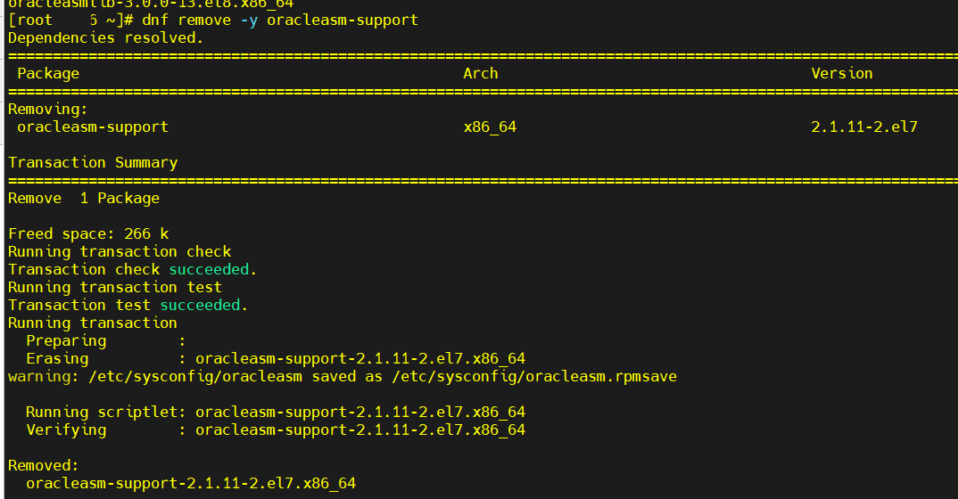 Remoção do oracleasm-support v2